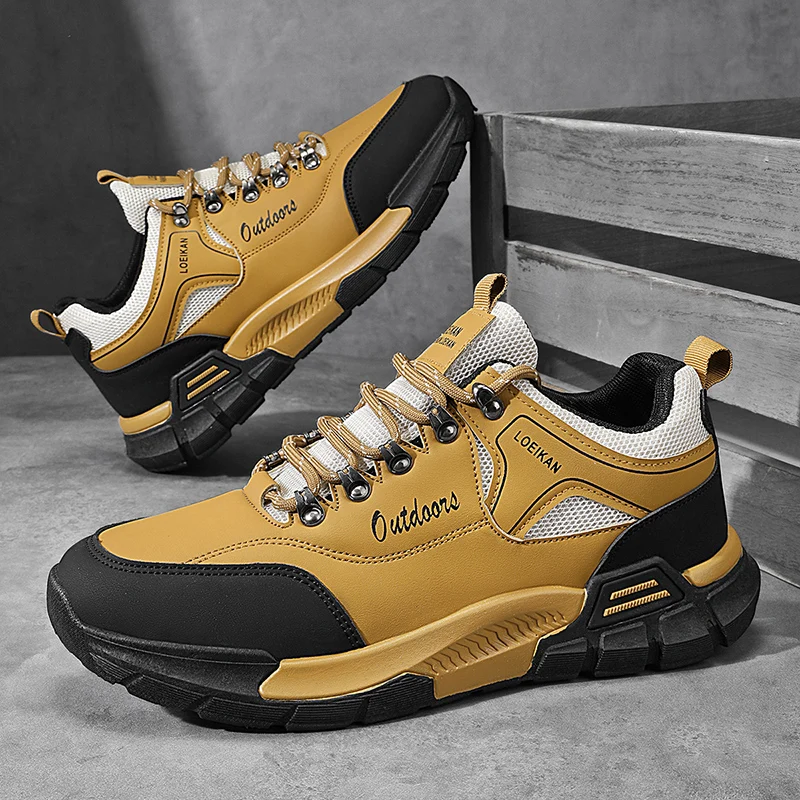 new-hiking-shoes-for-men-yellow-grey-mens-athletic-mountain-walking-sneakers-non-slip-adult-trekking-climbing-shoes
