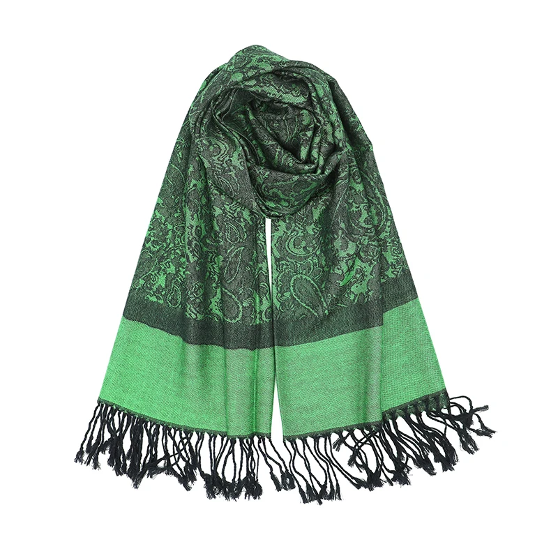 Jacquard Scarf Women Ethnic Style Fashion Thick Soft Cashmere Lady Outdoor Scarves Stole Shawl Headband Neckerchief Bandana