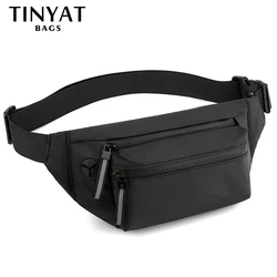 Tinyat Nylon Herren Gürtel tasche Tasche Reises port Laufen männliche Hüft tasche große Geldbörse Telefon Gürtel tasche wasserdichte Hintern Umhängetasche