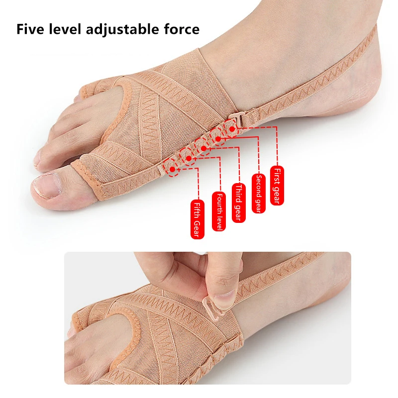 1Pair Adjustable Hallux Valgus Bunion Corrector Orthotics Big Toe Separator Thumb Correction Pedicure Foot