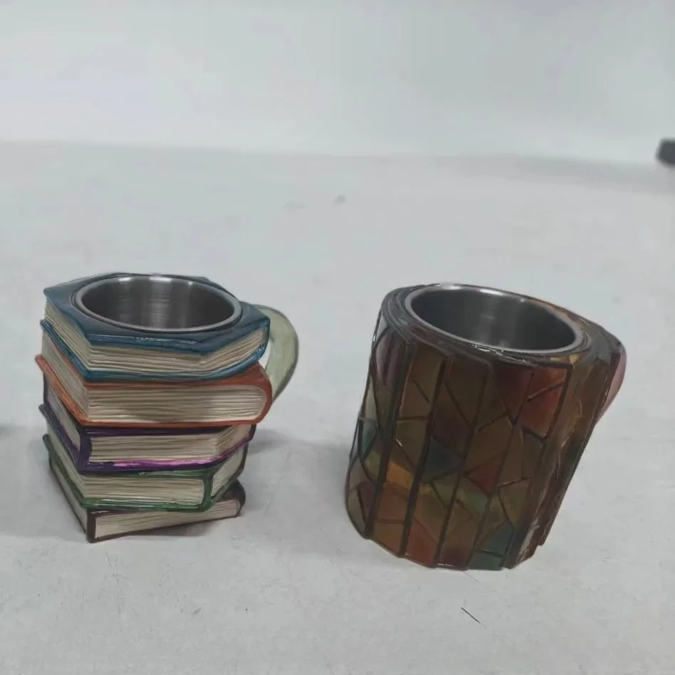 Creative Hand-Painted Ceramic Mugs Set | Coffee & Tea Cups with Bookish Designs | Home Decor Kitchen Accessories