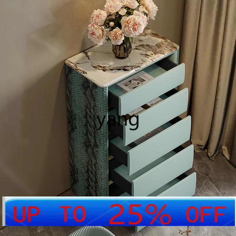 

Ltt light luxury chest of drawers modern marble high-end fashion storage six-bucket cabinet