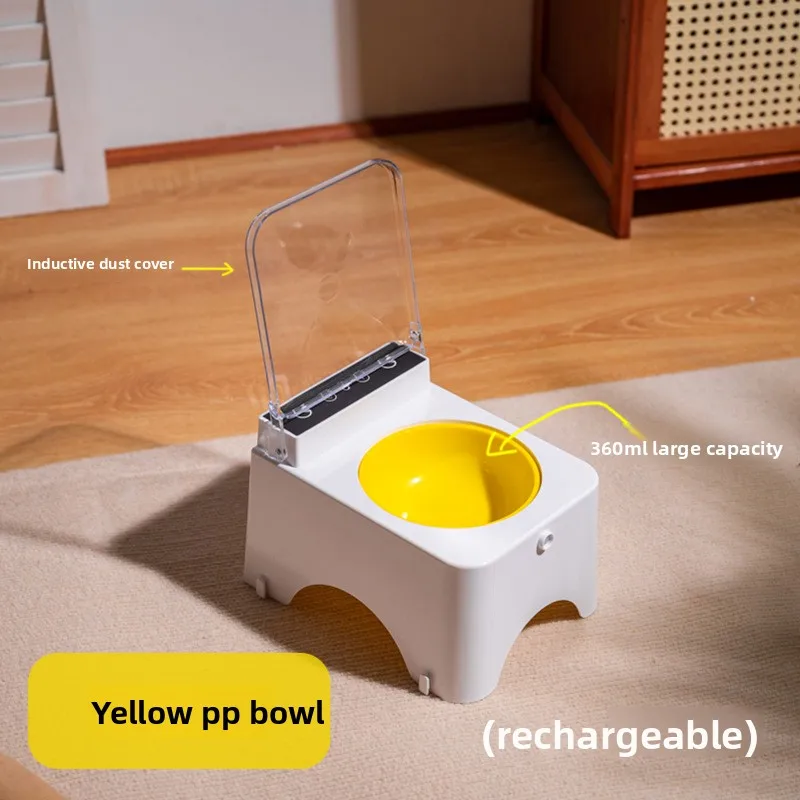 Pet Smart Infrared Sensor Open Lid Cat Bowl Stainless Steel with Lid Dustproof Insect-proof and Moisture-proof Pet Bowl image 3