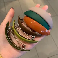 Pinzas para el cabello geométricas coreanas mate, pasadores semicirculares elegantes para mujer, horquillas, soporte para cola de caballo, accesorios para el cabello de moda