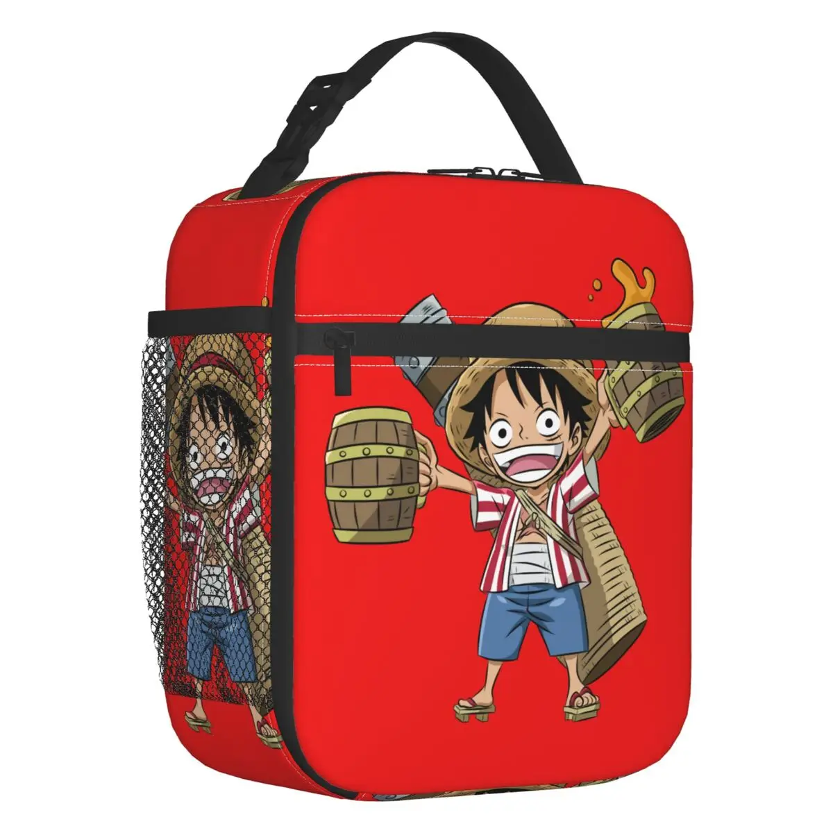 Custom One Pieces Anime Monkey Luffy Isolierte Lunchtaschen für Arbeit, Schule, tragbare Kühlbox, Thermo-Lunchbox, Unisex