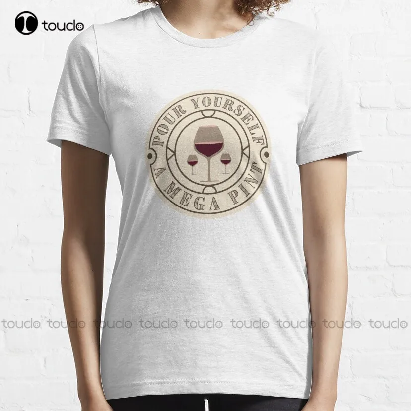 Pour Yourself A Mega Pint Of Wine Trending T-Shirt Shirts For Men Oversized Graphic T Shirts 100% Cotton Xs-5Xl Size Retro