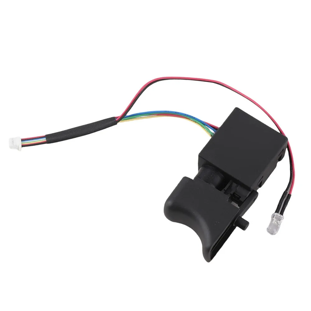 

Триггерный переключатель электрической дрели с регулируемой скоростью, кнопочный переключатель управления скоростью по часовой/против часовой стрелки, 8-контактный черный электрический гаечный ключ