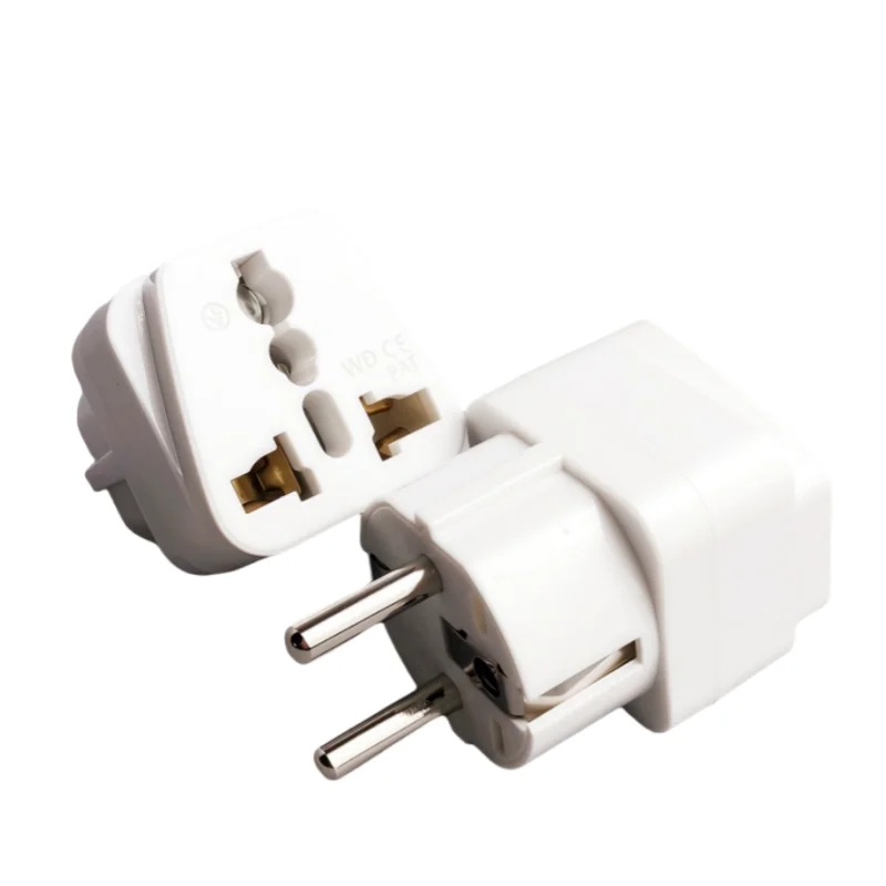 Universal Portable Universal Plug to (French / German) EU Plug Adapter Power Socket Travel Converter Switzerland India UK US AU