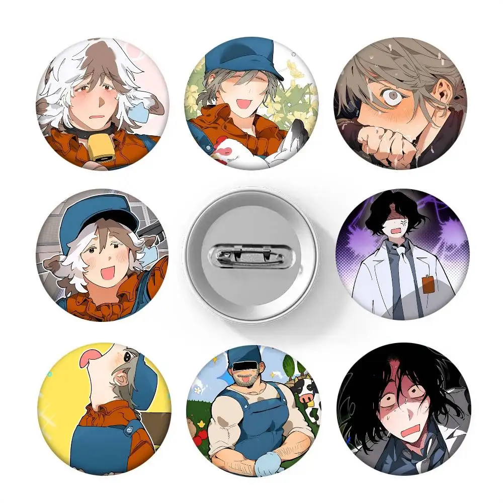 Manhwa Mr As Farm Round Badge Creative Brooch Clothing Backpack Accessories Lapel Pin