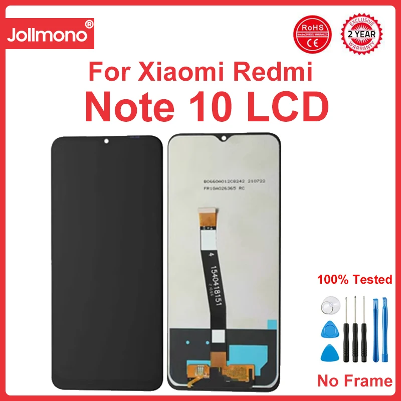 Super AMOLED Screen For Xiaomi Redmi Note 10 M2101K7AI LCD Display With Touch Screen Digitizer Panel For Redmi Note 10S Note10S