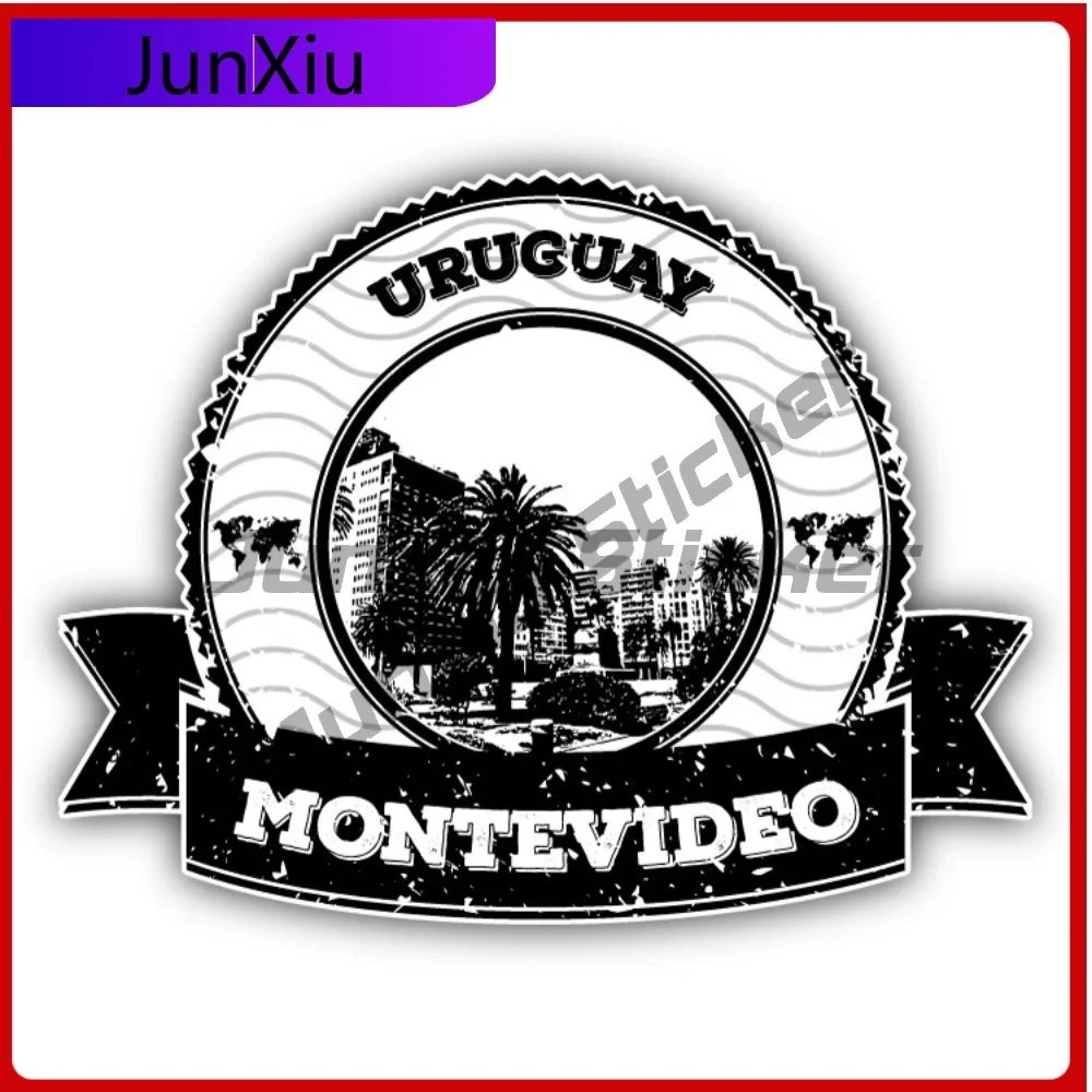 

Montevideo Uruguay Creative Sticker Stamp Travel Car Decal Bumper Stickers For Toilet Seat Cute Style Motorcycle Use Waterpro