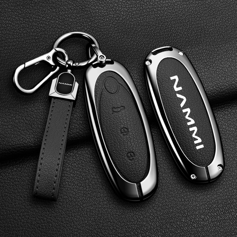 

Zinc Alloy Leather Car Smart Remote Key Case Fob Cover Protector Holder Shell Keychain Accessories for Dongfeng NAMMI 01 2024