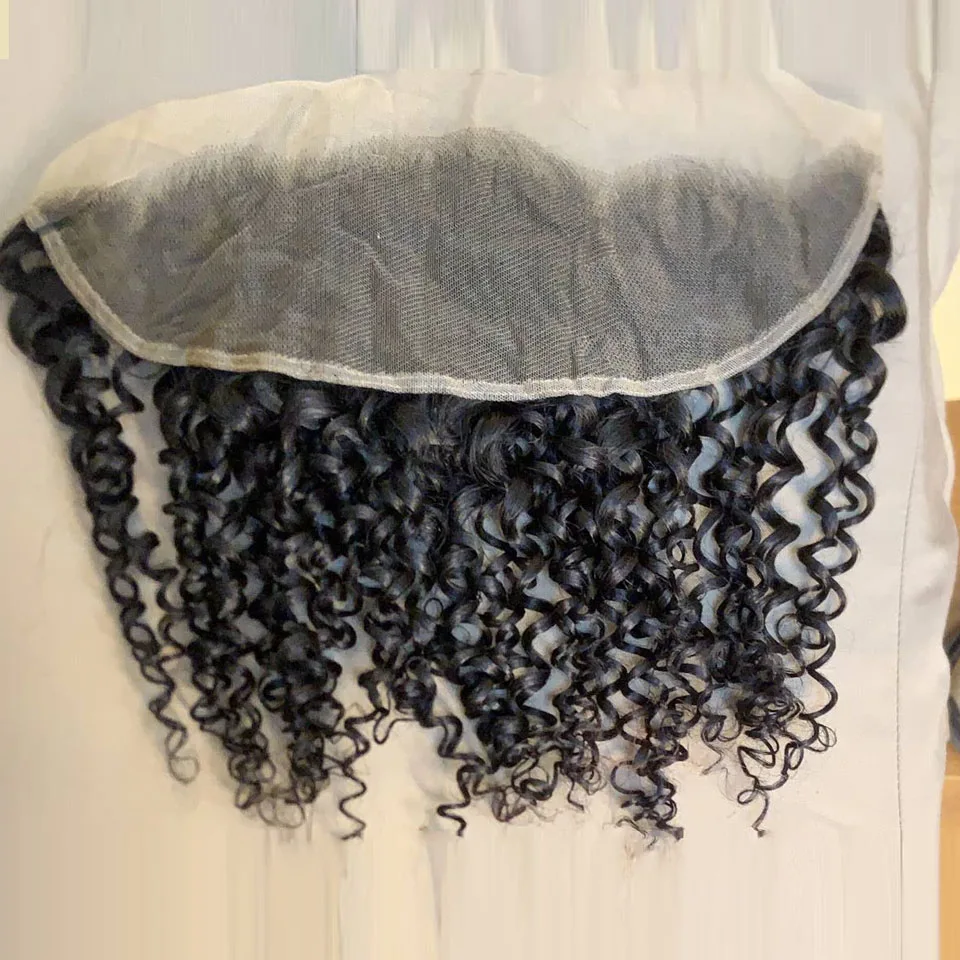 

Ультратонкая прозрачная кружевная заколка-тюрбан 13x4 4x4 Pixie Curly из 100% натуральных человеческих волос, с возможностью свободного пробора, предварительно сшитая, с детским волосом