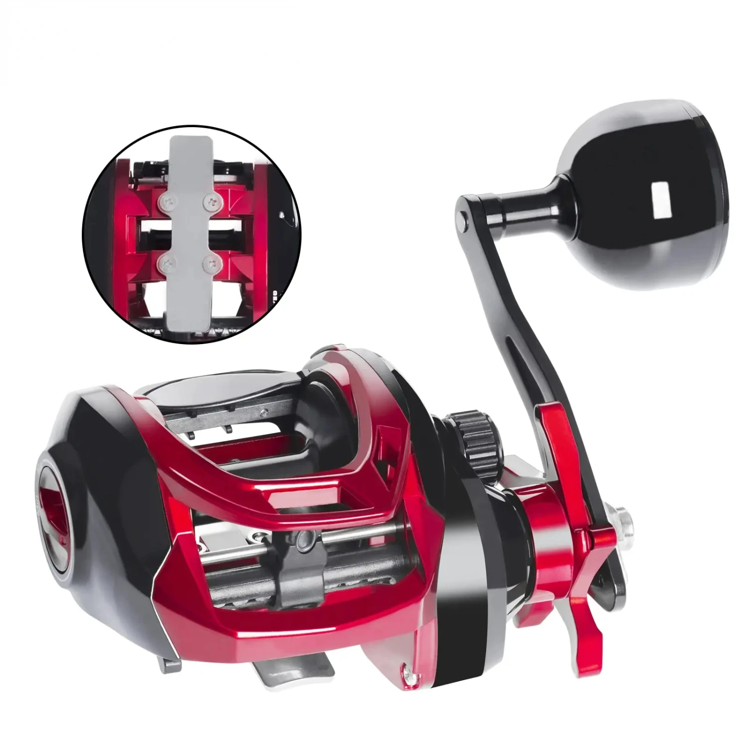 

Sea Fishing Large Baitcasting Fishing Reel Saltwater Waterproof 6.3 1 15KG Drag Catfishing Trolling Metal Base