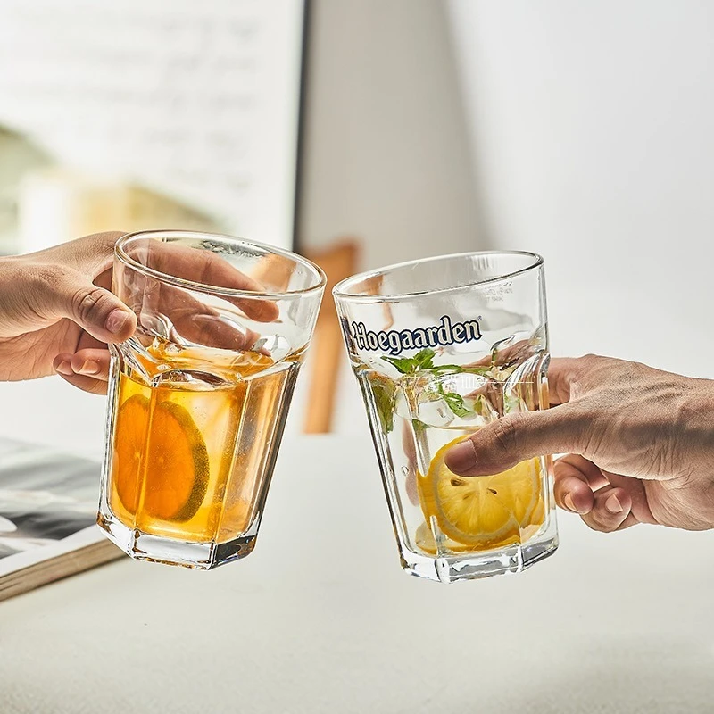 High Aesthetic Transparent Glass Cup, Large Capacity Juice Beer Glass,Office Coffee Cups, Christmas Gift Teacup Couple Water Cup