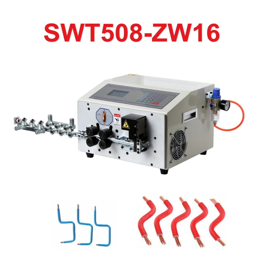 

SWT508-ZW16 Updated 4 Rollers Computer Automatic Wire Stripping And Bending Machine For Angle Bender Customized Bending Type PVC