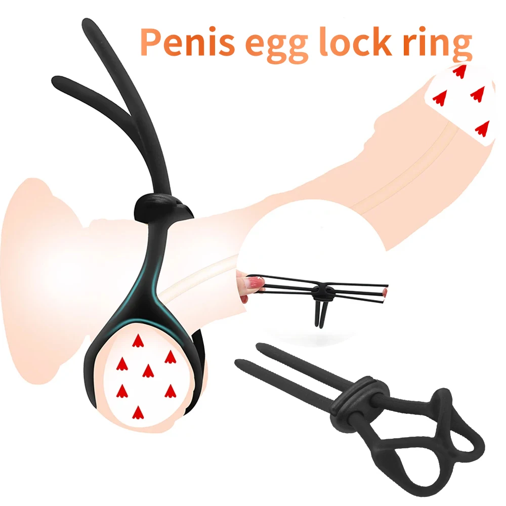 8 Word Silicone Penis Ring Rope Lock Ring Foresk Cockring Toys for Adult Male Chastity Belt Lasting Cock Ring Sex Shop Wholesale