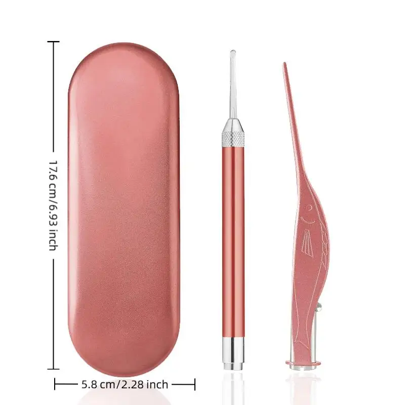 1 Set Luminous Ear Spoon Cleansing Tool Kit Convenient Baby Tweezers For Home Kids Adults Ear Care