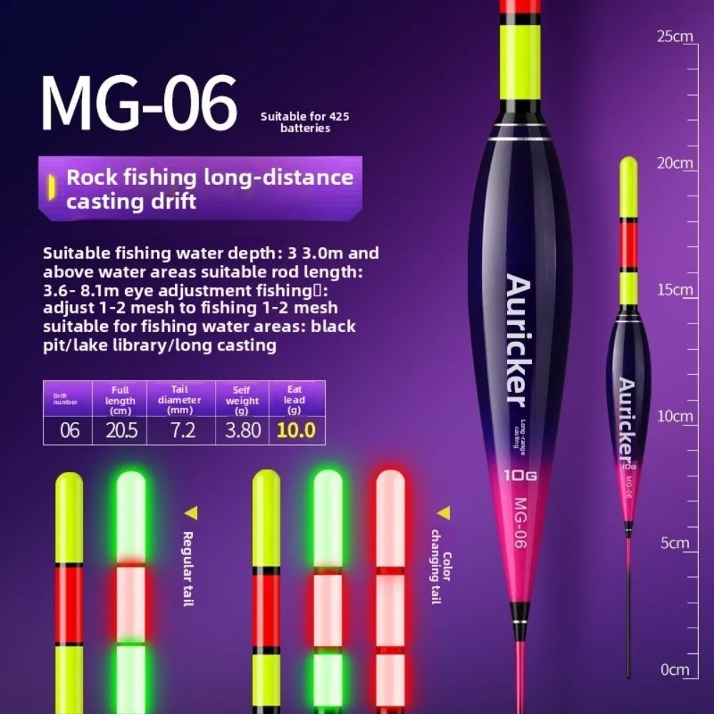 مؤشر الإلكترونية الصيد تعويم العوامة سترايك زلة الانجراف مصباح أنبوبي تعويم الجاذبية الاستشعار لدغة وتغيير لون Bobbers #3