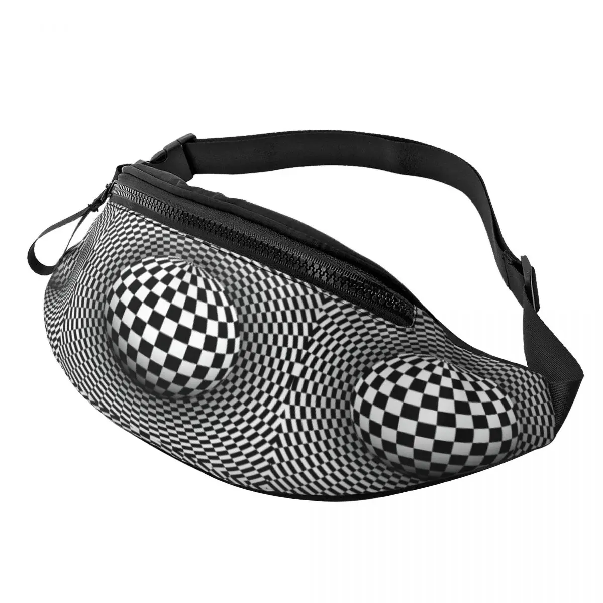 Cool 3d Vortex Illusie Fanny Pack Vrouwen Mannen Abstracte Geometrische Optische Crossbody Heuptas Voor Reizende Telefoon Geld Etui