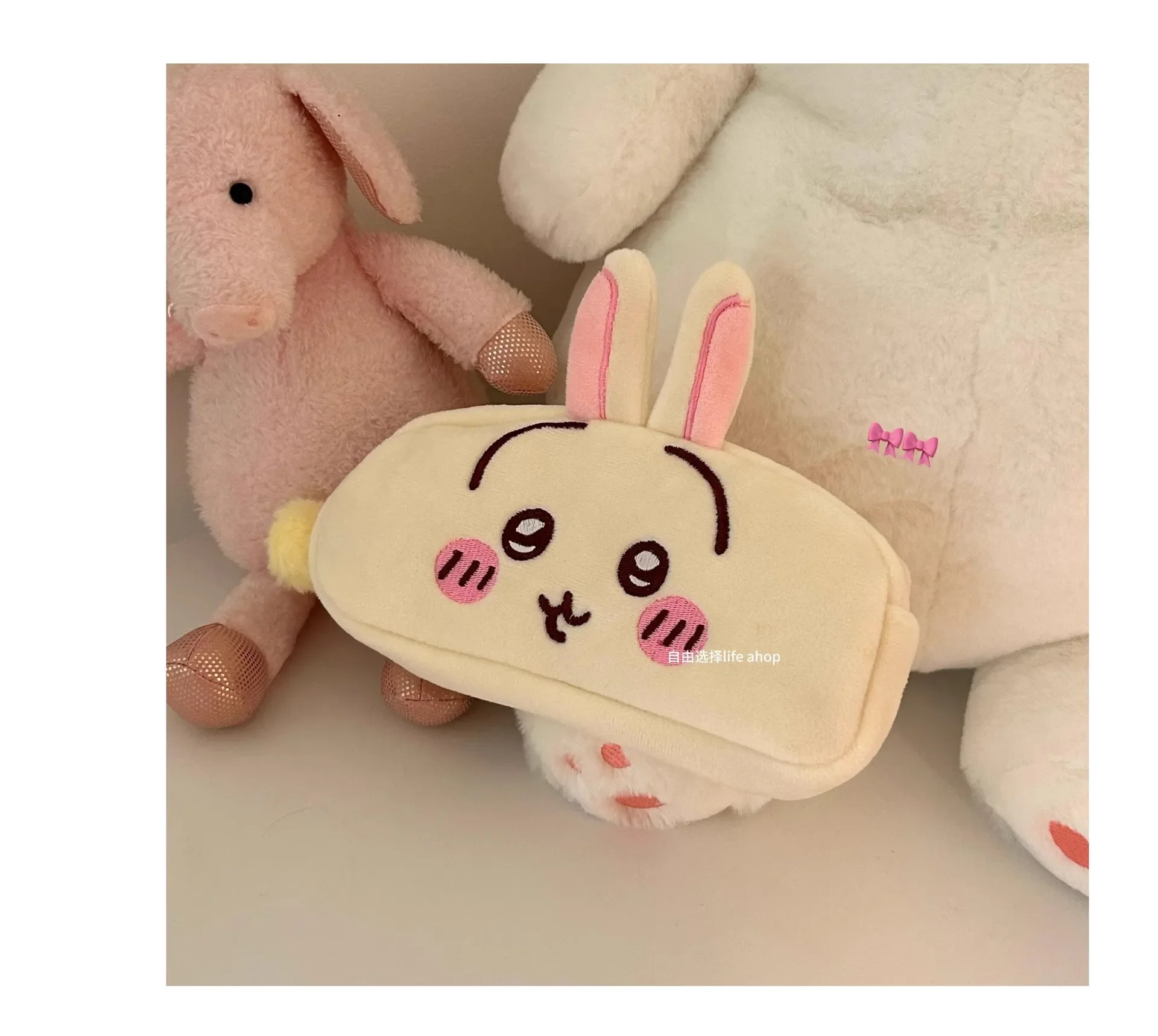 Kawaii Jiyi Plüsch-Federmäppchen Hachiware Usagi Federmäppchen Japanisches Niedliches Plüsch-Schreibwaren-Etui Große Kapazität Schüler-Schreibwarenbox – Detail 1