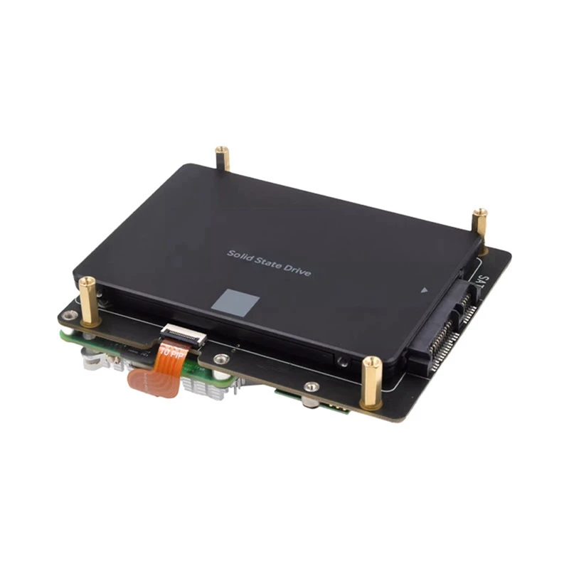 X1006 Pcie To 2.5Inch SATA SSD/HDD+M.2 2280 SSD Shield For Raspberry Pi 5 NOT Support Boot From SSD