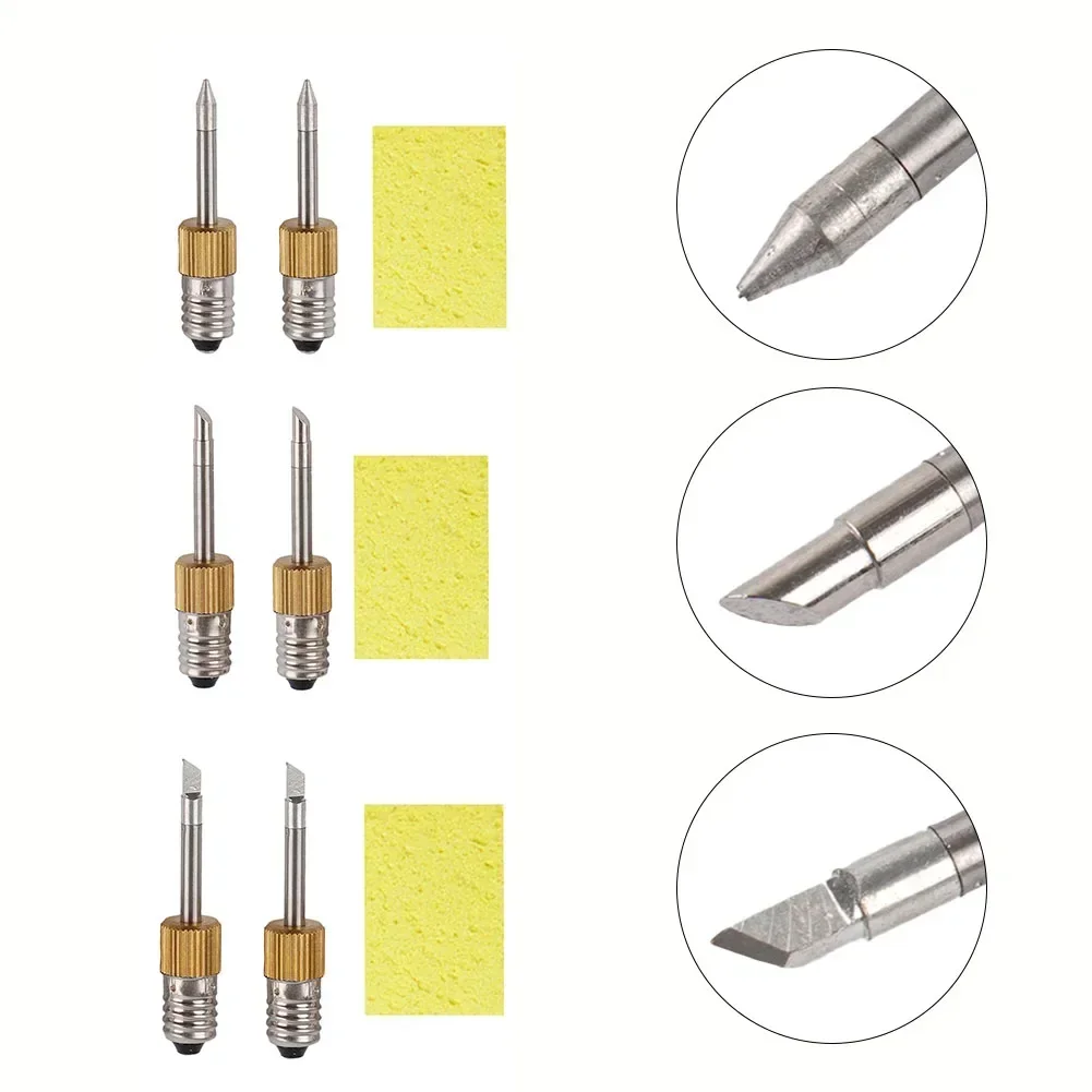 2pcs E10 Interface Soldering Iron Tips  Wireless Battery Welding Tips USB Soldering Iron Head B C K Type Welding Accessories