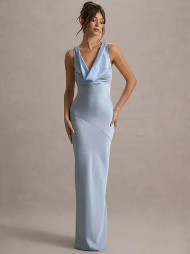 Imagen 2 del producto GACVGA satén elegante Maxi Vestido de noche mujeres sin mangas bata delgada vestidos Sexy ceñido al cuerpo Club vestidos largos de fiesta Vestido