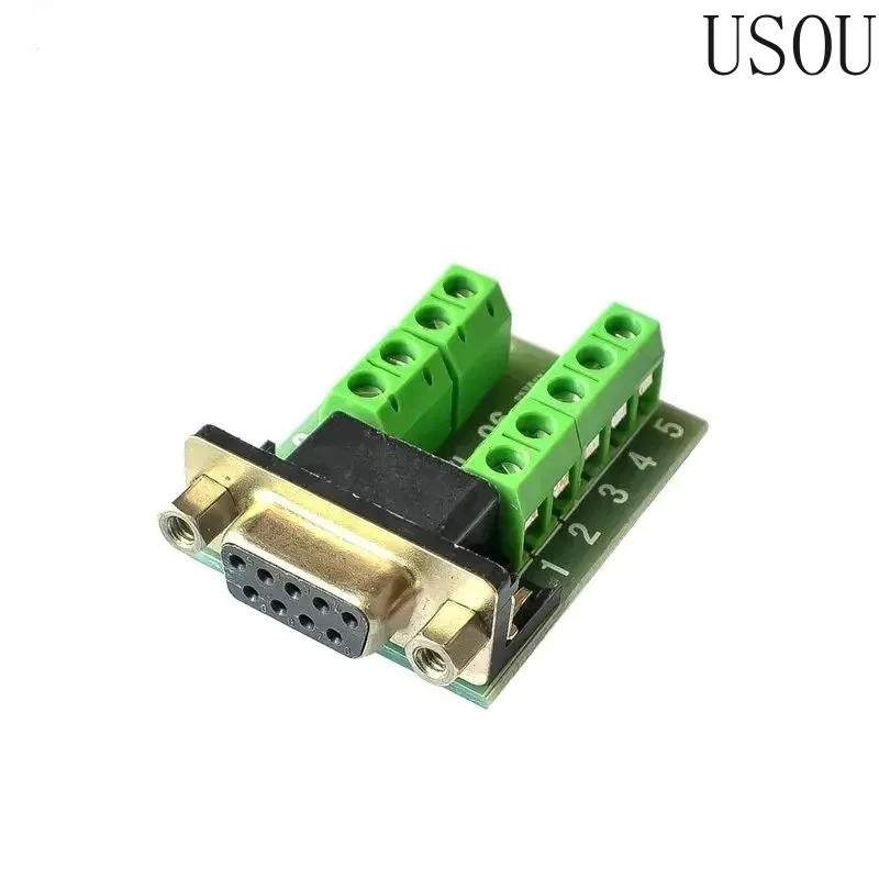 1/5/10Pcs D-Sub 9pin Solderless Connectors DB9 RS232 Serial to Terminal Female Male Adapter Connector Breakout Board