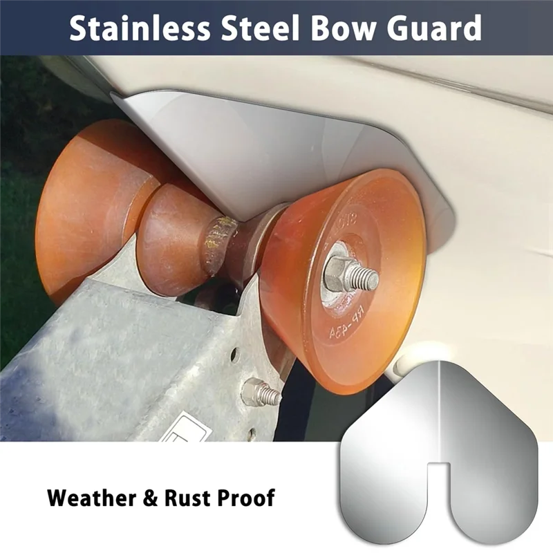 GYTB-2 個ステンレス鋼ボート用ボウガードボートボウプロテクター接着剤付きボートキールガードボート船を保護するため