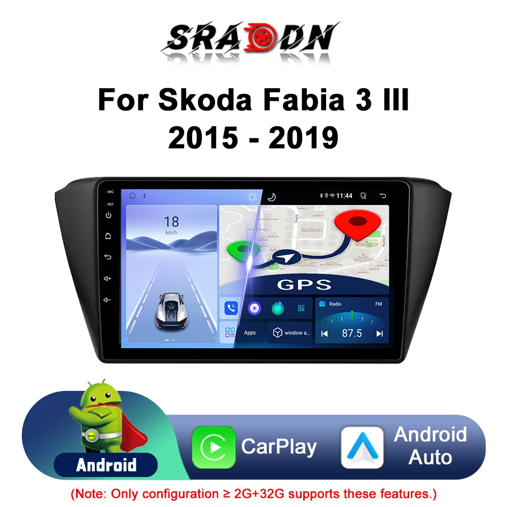 For Skoda Fabia 3 III 2015 - 2019 Car Radio Android Automotive Multimedia Player GPS Navigation Carplay Touch Screen Auto Stereo