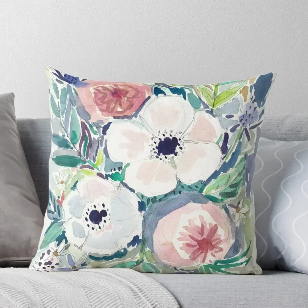 

WHITE ANEMONE FLORAL Throw Pillow Cushions For Sofa Cushion Cover For Sofa Decorative Sofa Cushions Couch Pillows pillow