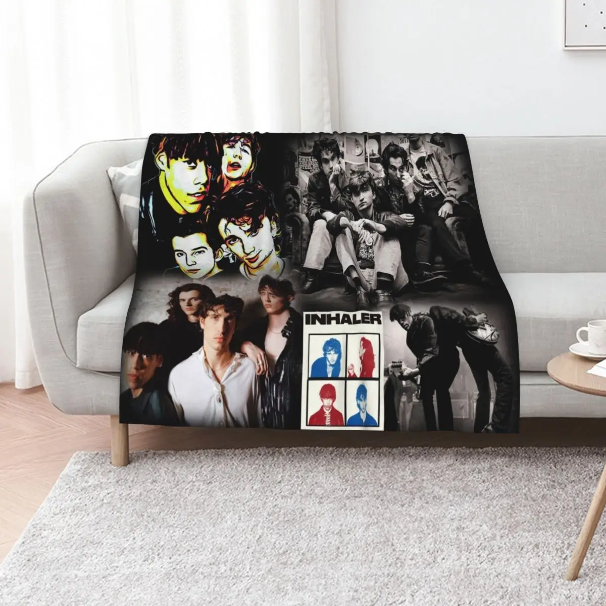 

Inhaler band Dublin Throw Blanket Soft Plaid anime for babies Sofa Throw Blankets