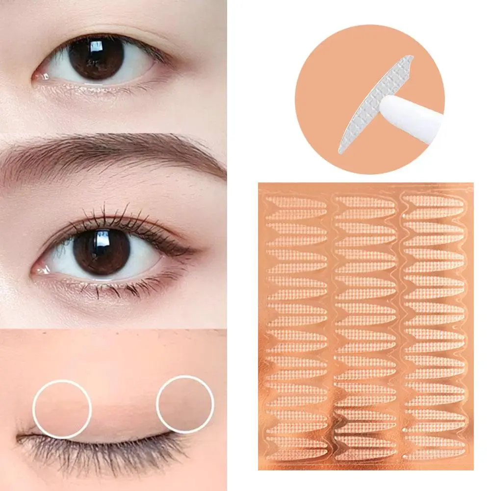 Cinta adhesiva para párpados de doble pliegue, encaje natural, transparente, Beige, ojo Natural, nuevo con herramienta autoadhesiva de maquillaje, maquillaje a rayas X7R0