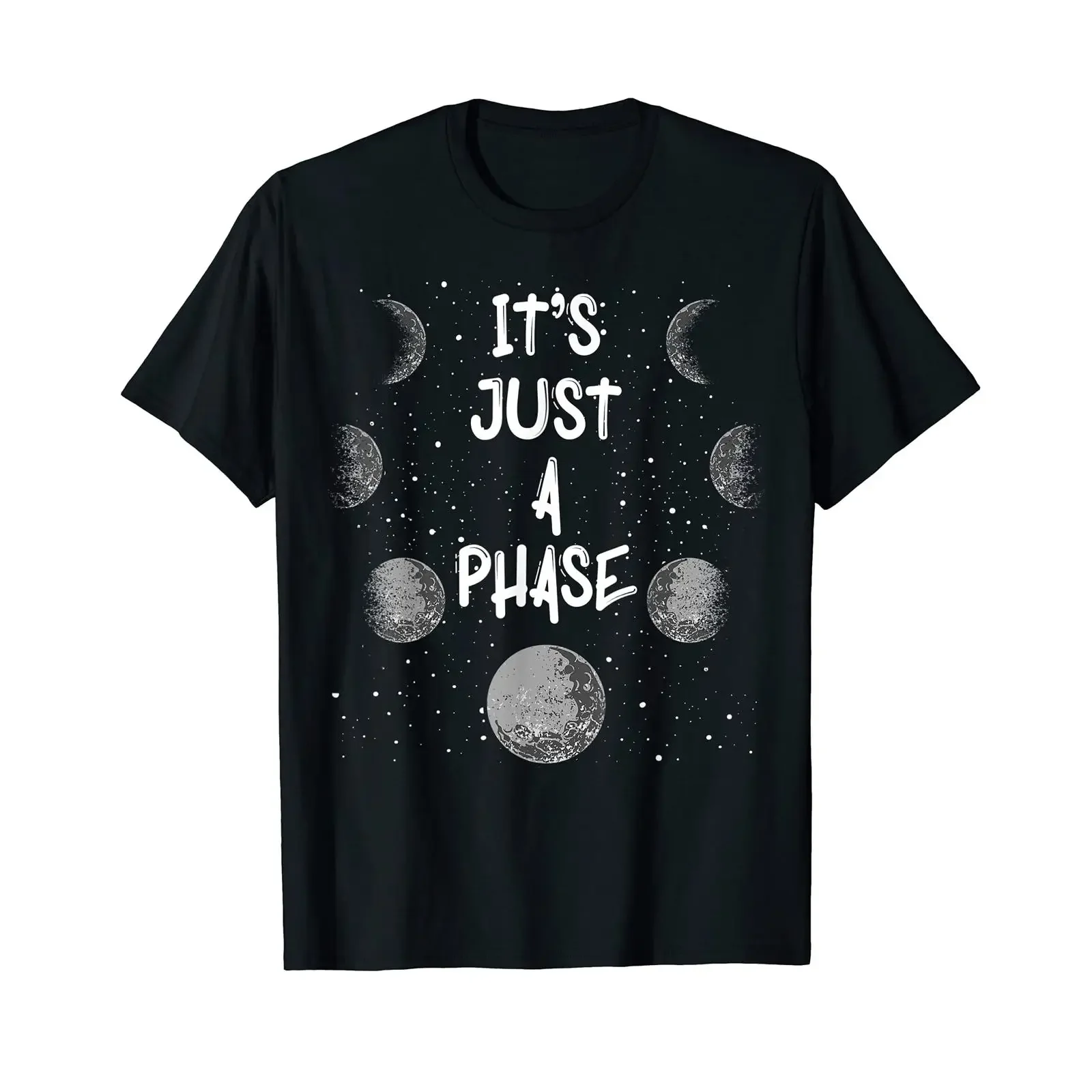 Camiseta Vollmond Half Moon Space Phase, estilo vintage, informal, ropa de diseñador, transpirable, para uso diario
