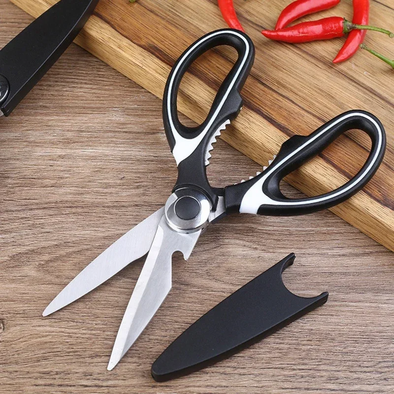 

Stainless Steel Chicken Bone Scissors Meat Vegetable Cutter Kitchen Multifunction Scissors Knife Nutcracker Bottle Openers Tools