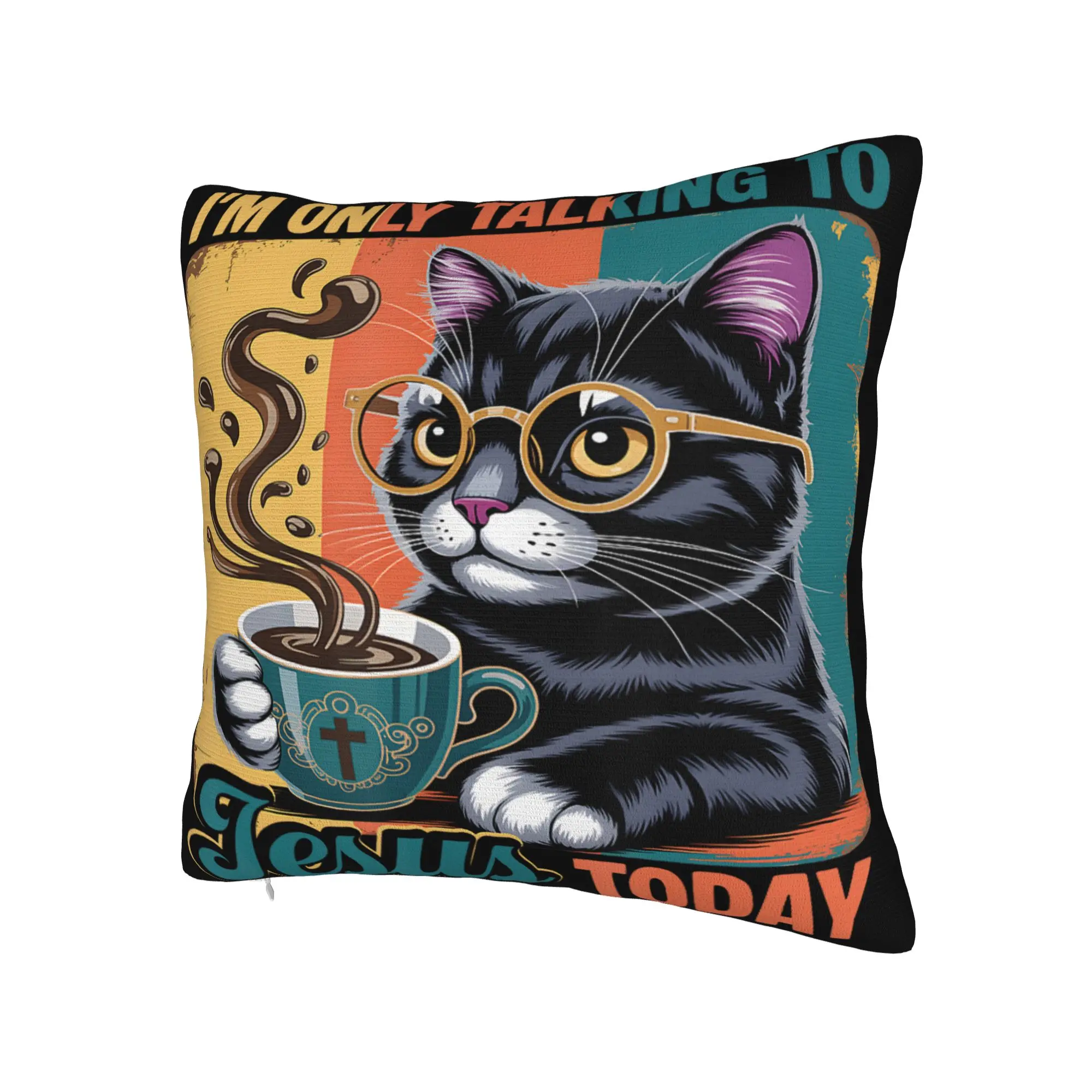 I'm Only Talking to Jesus Today  Pillow Cover Product Printing Cushion Cover Decorations  Pillow Case Cover Home Multi Size