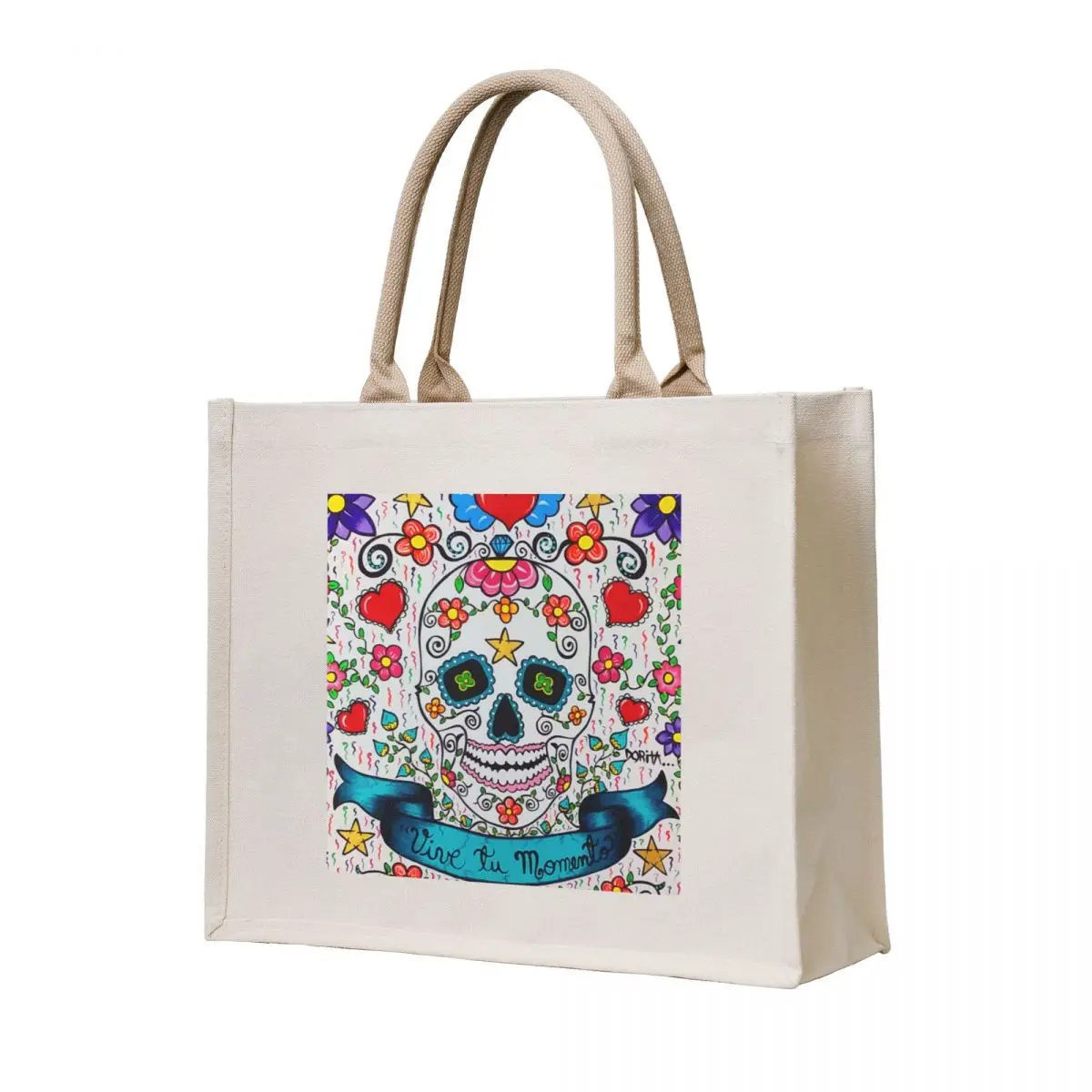 

Catrina-Blanca Tote Bag ecological bags cloth bag woman Canvas shoulder bag Women's shopper