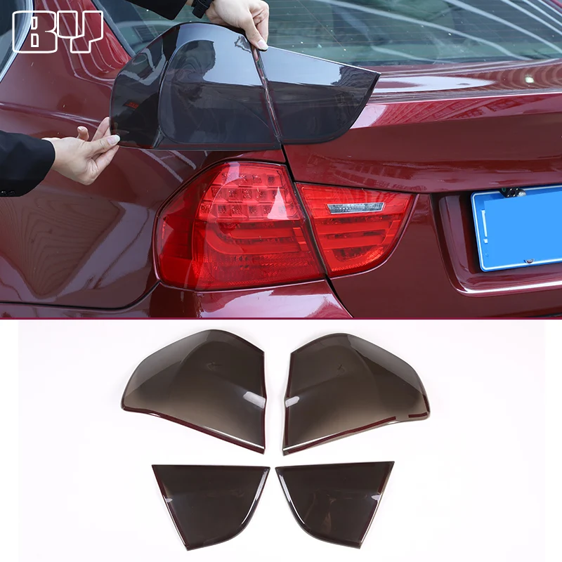 

Car tail light blackened shell For 2009-2012 BMW 3 Series 320i ABS transparent gray tail light cover tail light decorative cover