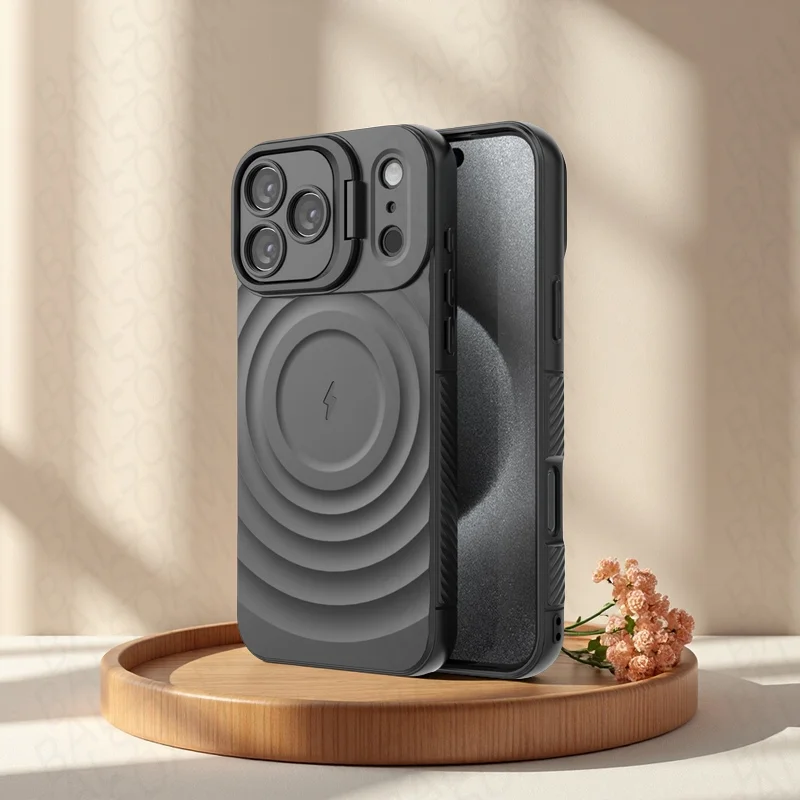 Матовый складной чехол-подставка для камеры для iPhone 17, Air 16, 15, 14 Plus, 13 Pro Max, чехол из ТПУ с магнитной беспроводной зарядкой Magsafe