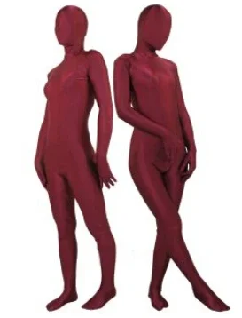 

Wine Red Zentai Suit Fetish Dark Red Original Lycra Spandex Unisex Tights Cosplay Costume