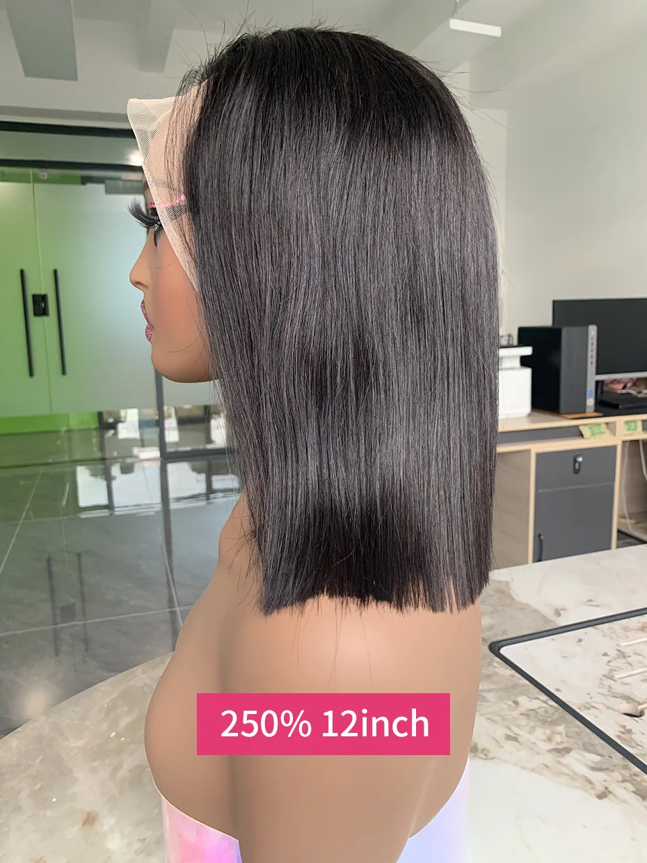 5x5 2x6 Fertig zum Anbringen, kleberlose Perücke, Super Double Drawn, 13x4 13x6 transparente Lace-Frontal-Bob-Perücken, 100% Echthaar, rohes vietnamesisches Haar – Detail 18