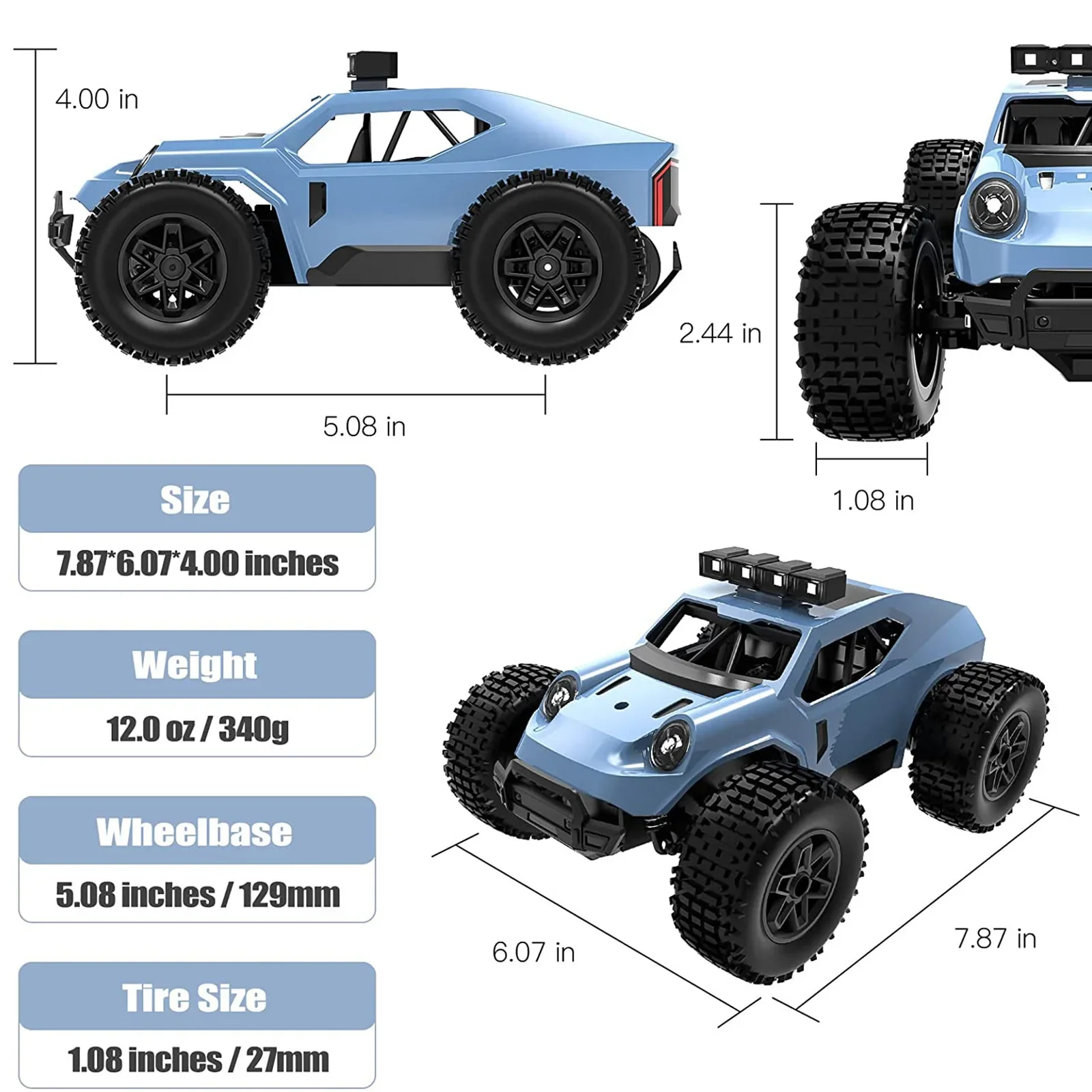 1:20 RC 4WD Off-Roadรีโมทคอนโทรลรถยางขนาดใหญ่ความเร็วสูงไฟฟ้าRacingของเล่นเด็กกลางแจ้งเกมเด็กของขวัญเด็ก