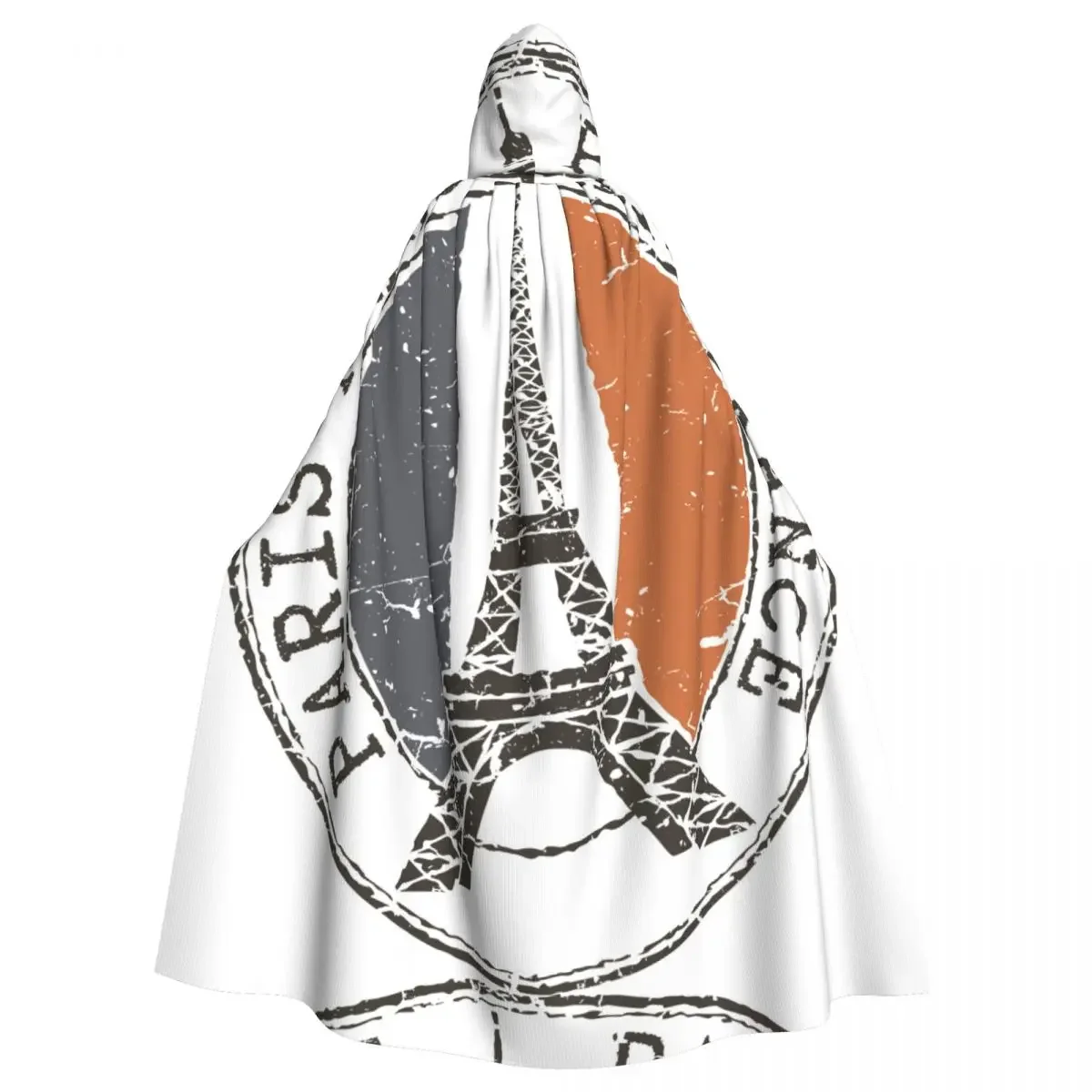 Adult Vampire Cape Hooded Robe Paris France With Eiffel Tower Halloween  Full Length Cosplay