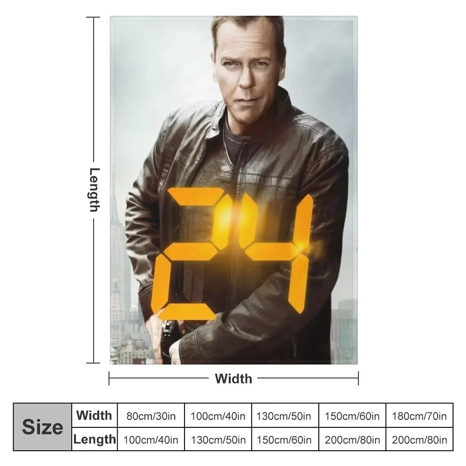 Jack Bauer 24 Throw Blanket Personalized Gift Heavy Soft Plaid bed plaid Sofa Throw Softest Blankets