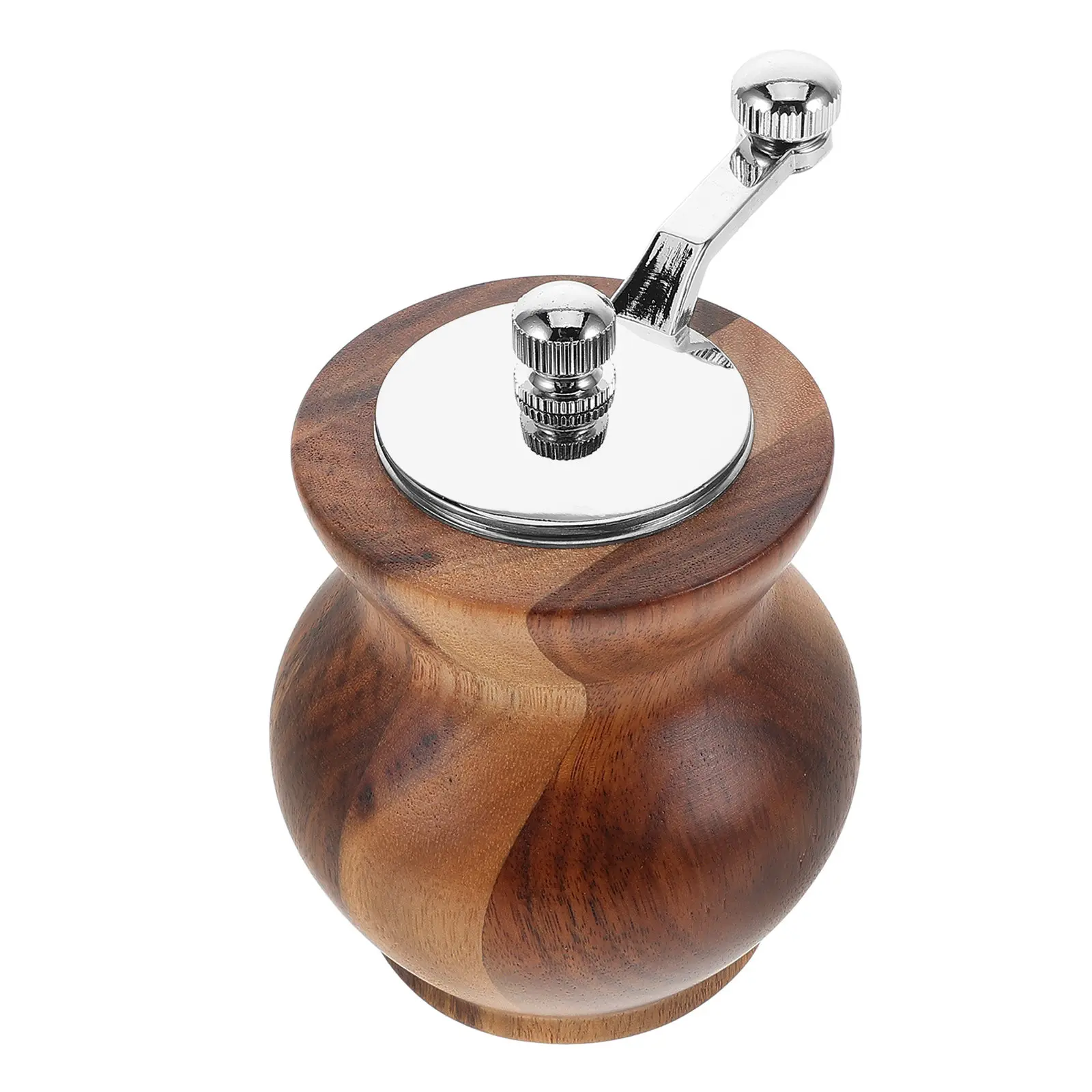 Wooden Portable Manual Hand Crank Pepper Grinder Salt Spice Adjustable Grinding Kitchen Bbq Mini Shakers