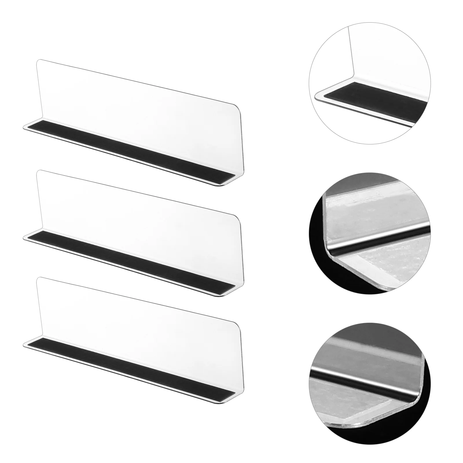 

5 Pcs Magnetic Shelf Commodity Divider Clear Shelves PVC Side Splitter Toy Blocker Classification Plastic Plate