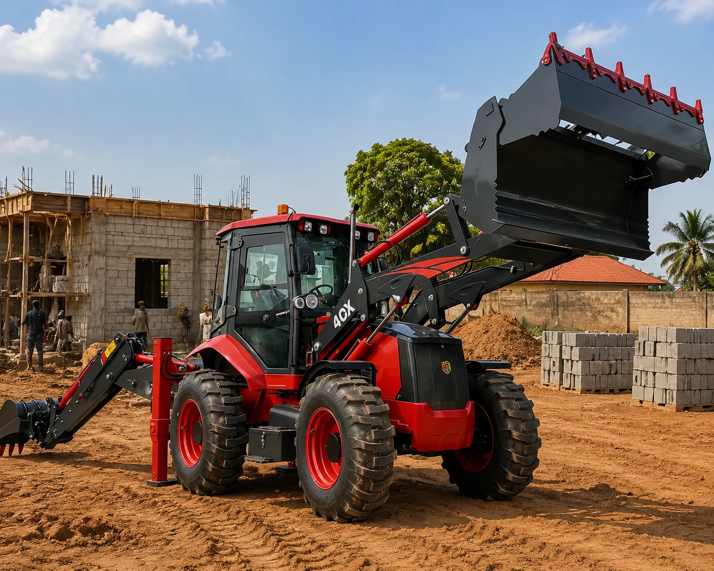 

Custom Backhoe Loader for Rural Broadband Deployment Projects CE Euro 5 Hydraulic Excavator Loader Machine