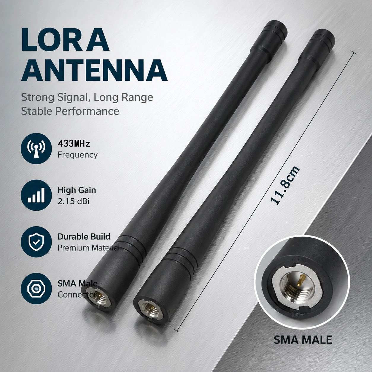 1PCS LoRa High Gain Omni Directional Antenna 315MHz 433MHz 450-470-510MHz Long Range remote control SMA Male Antenna