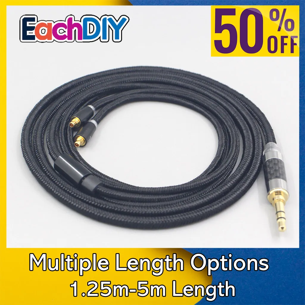 

2.5mm 4.4mm Super Soft Headphone Nylon OFC Cable For Dunu T5 Titan 3 T3 (Increase Length MMCX) Earphone LN007517